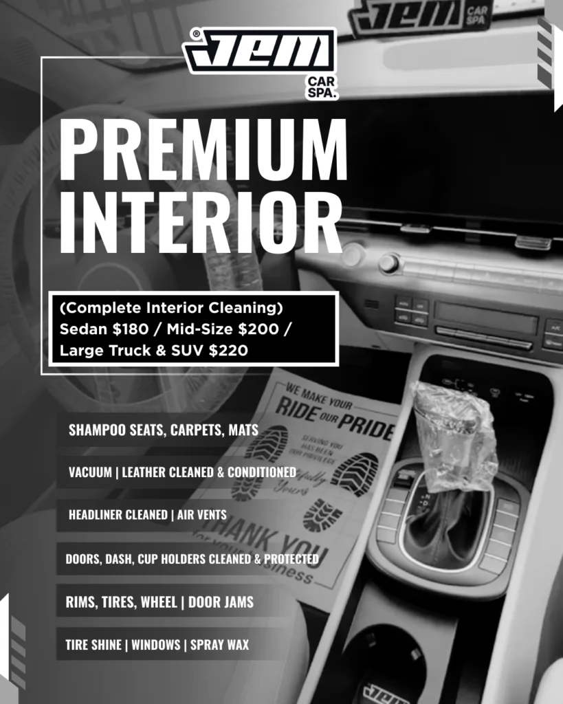 Premium Interior Car Detailing